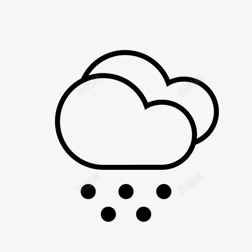 冰雹气候云图标svg_新图网 https://ixintu.com 云 冰雹 天气 气候 雪