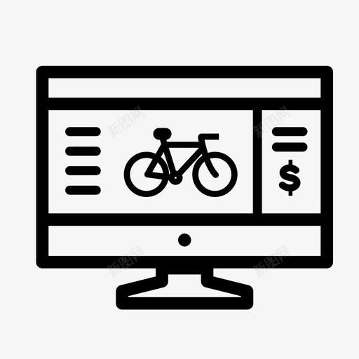网店网上购物者网上购物图标svg_新图网 https://ixintu.com 日常用品 监视器 网上商店 网上购物 网上购物者 网店 网站 销售