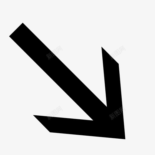 右下箭头锐音符大图标svg_新图网 https://ixintu.com 右下箭头 大 标志性 直线 锐音符