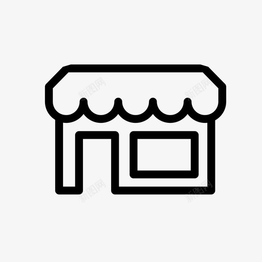 商店便利店市场图标svg_新图网 https://ixintu.com 便利店 商场 商店 市场 摊位 购物 迷你商场