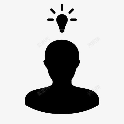 用户网络新想法图标svg_新图网 https://ixintu.com 个人 人员搜索 办公室 办公室人员 合作伙伴 思想 意见 新想法 用户 用户图标-想法 网络