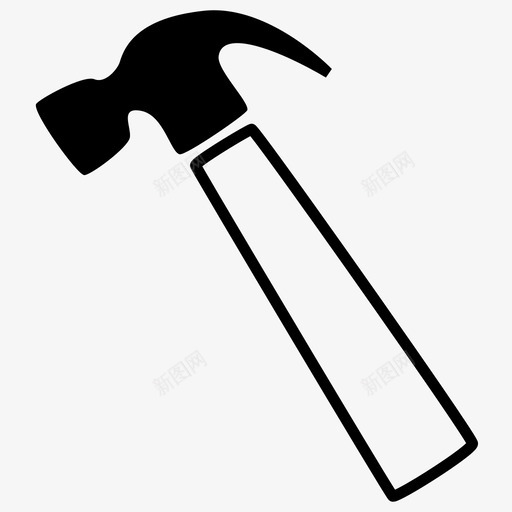锤击建造修理图标svg_新图网 https://ixintu.com 修理 建造 锤击