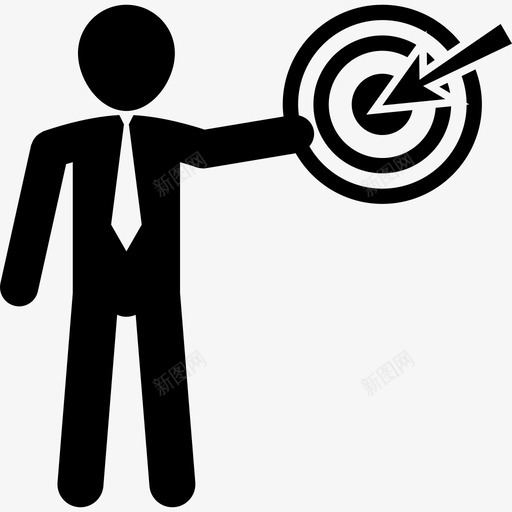 商人用圆形目标符号人力资源进行讨论图标svg_新图网 https://ixintu.com 人力资源进行讨论 商人用圆形目标符号