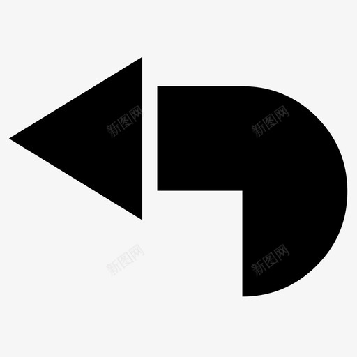 向左箭头向左转弯过程图标svg_新图网 https://ixintu.com 向左箭头 向左转弯 导航 引导 方向 流程 路径 过程