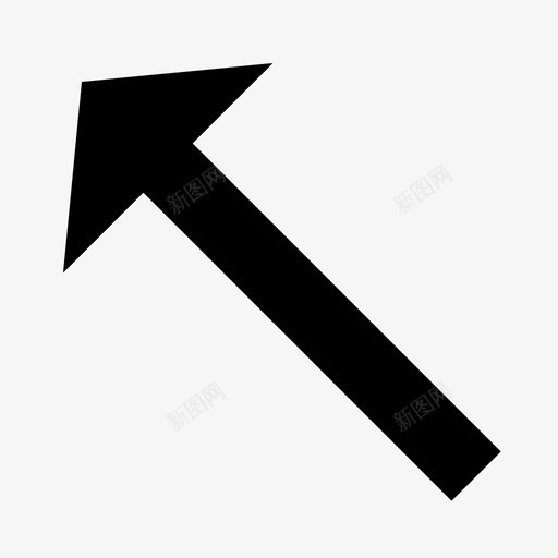 左上箭头填充大图标svg_新图网 https://ixintu.com 倾斜 填充 大 左上箭头 标志性 粗