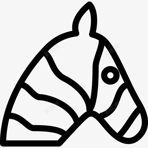 斑马草食动物线图标svg_新图网 https://ixintu.com 动物 哺乳动物 头 形状 斑马 线 线图标 草食动物 陆地