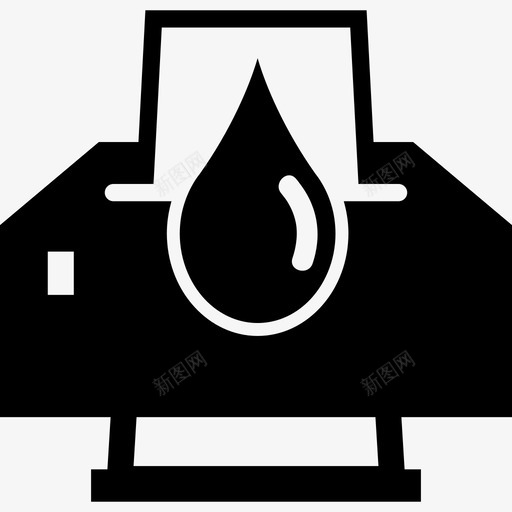 打印机内有纸前面有墨水滴工具和用具图标svg_新图网 https://ixintu.com 前面有墨水滴 工具和用具 打印机内有纸 文具