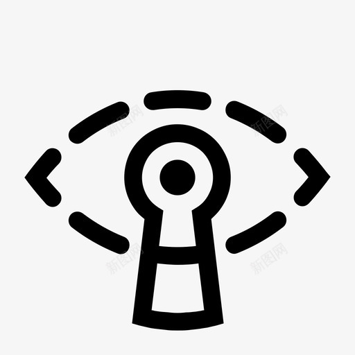 间谍窥探简单图标svg_新图网 https://ixintu.com keek kike 形状 监视 窥探 窥视 简单 简单的卷曲图标 线 锁孔间谍 间谍
