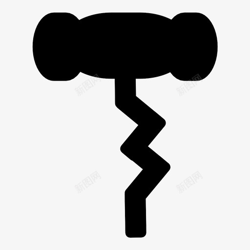 香槟开瓶器螺旋软木塞图标svg_新图网 https://ixintu.com 香槟开瓶器螺旋软木塞