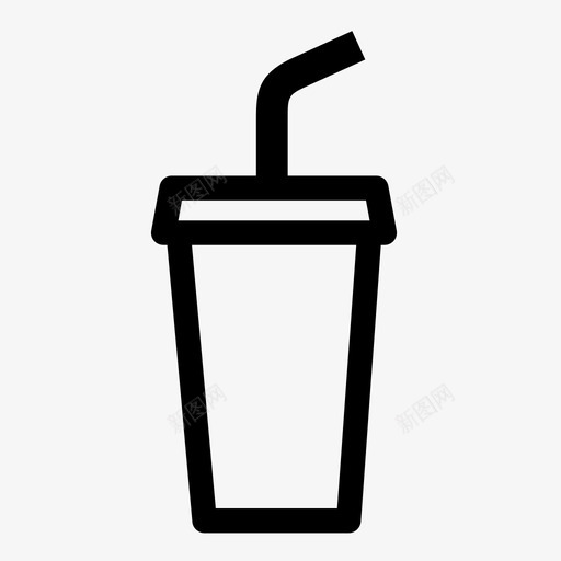 饮料杯子水合物图标svg_新图网 https://ixintu.com 吸管 杯子 果汁 水 水合物 苏打水 食物 饮料