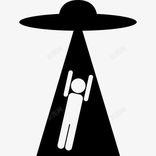 飞碟绑架外星人图标svg_新图网 https://ixintu.com 外星人 外星人绑架 太空外星人 科幻 绑架 飞碟