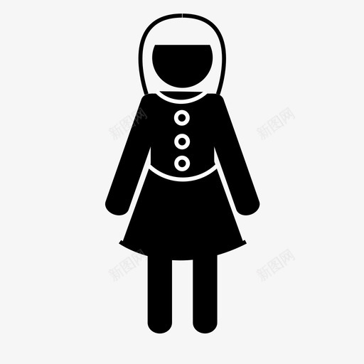 女孩裙子女人图标svg_新图网 https://ixintu.com 人 女人 女孩 裙子