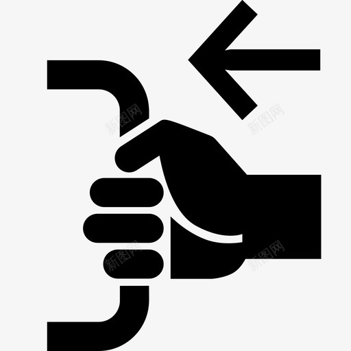 推动房子旋钮图标svg_新图网 https://ixintu.com 入口 前进 房子 打开 推动 推进 旋钮 移动 运动 闩锁