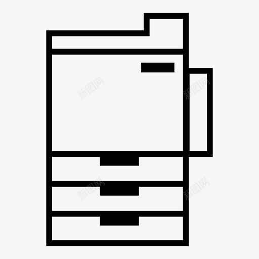 打印机一体机设备图标svg_新图网 https://ixintu.com 一体机 传真机 办公室 办公设备 复印机 打印机 扫描仪 机器 设备
