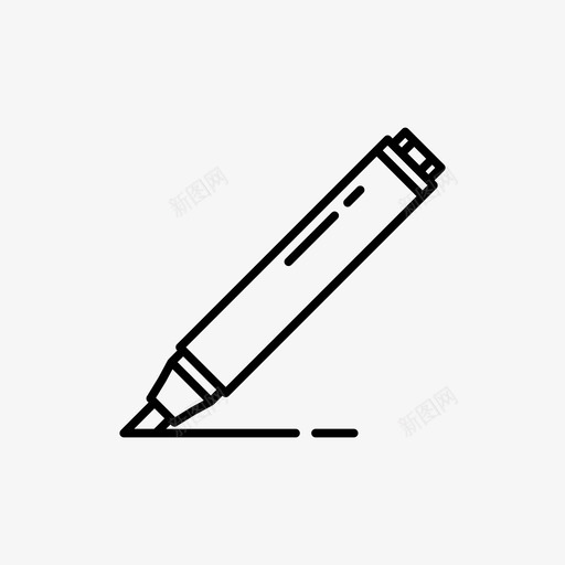采购产品记号笔学校用品文具图标svg_新图网 https://ixintu.com 书写 学校和办公室 学校文具 学校用品 文具 记号笔 采购产品记号笔
