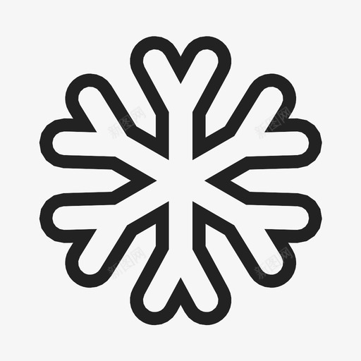 雪花天气下雪图标svg_新图网 https://ixintu.com 下雪 假日 冬天 冰冻 天气 寒冷天气 降雪 雪花