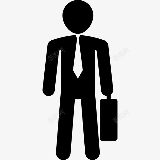 商人拿着手提箱人人力资源站着图标svg_新图网 https://ixintu.com 人 人力资源站着 商人拿着手提箱