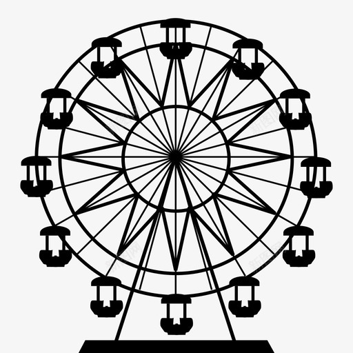 摩天轮观景观光图标svg_新图网 https://ixintu.com 嘉年华游乐场 摩天轮 观光 观景 骑行