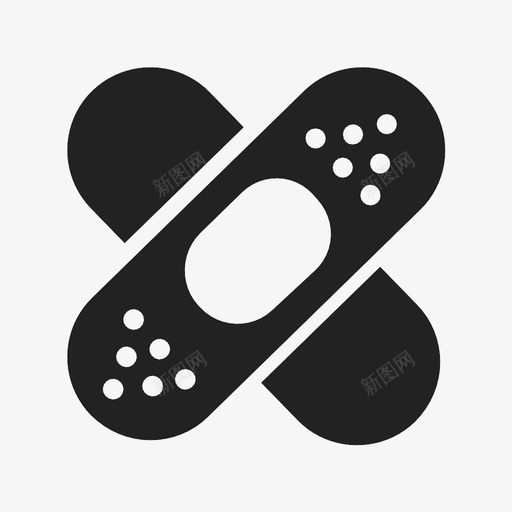 创可贴治疗康复图标svg_新图网 https://ixintu.com 创可贴 医疗 医疗救助 医院 康复 急救 治疗