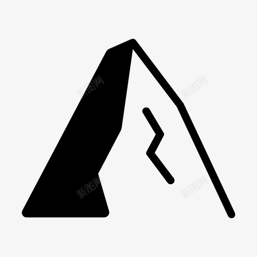 山自然岩石图标svg_新图网 https://ixintu.com 山 岩石 树木 自然