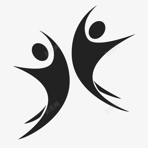 友谊胸脯相聚图标svg_新图网 https://ixintu.com 人 友谊 快乐 相聚 胸脯