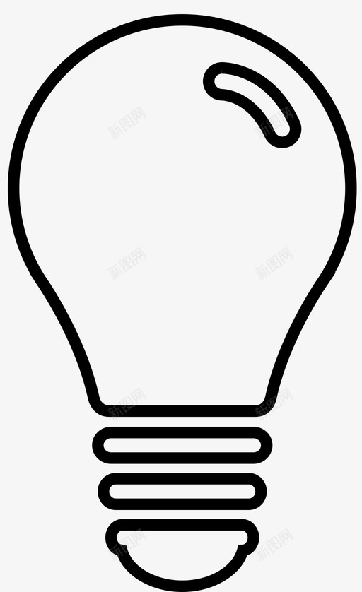 电灯泡灯泡想法图标svg_新图网 https://ixintu.com 想法 灯泡 点亮 电灯泡