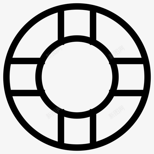 救生圈游泳带标志图标svg_新图网 https://ixintu.com 保护 安全 形状 插图 救生圈 标志 游泳带 物体 线图标