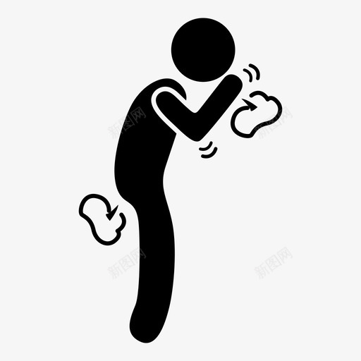 咳嗽屁图标svg_新图网 https://ixintu.com 卡通 咳嗽屁