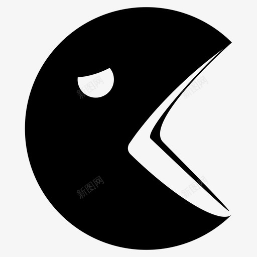 怪物生气吃图标svg_新图网 https://ixintu.com 吃 吃豆人 嘴 张嘴 怪物 生气 脸 饿