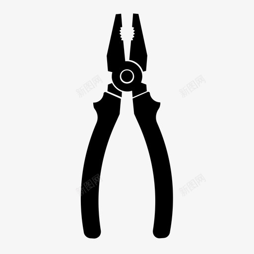 钢丝钳工具修理图标svg_新图网 https://ixintu.com 修理 工具 建筑 木工 设备 钢丝钳