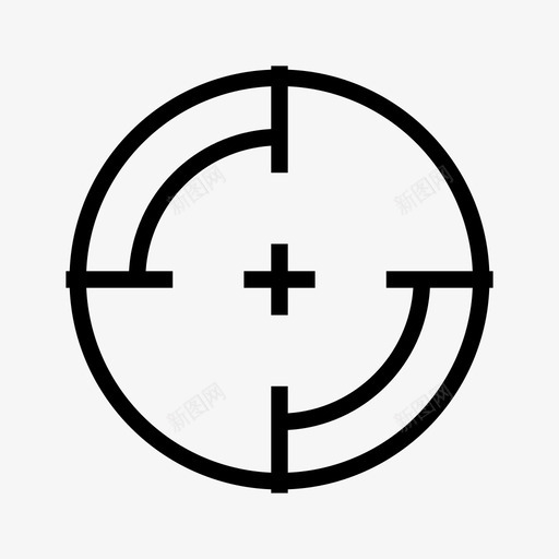 目标中心十字线图标svg_新图网 https://ixintu.com 中心 光标 十字线 标记 注册 目标 绘图工具 选取器