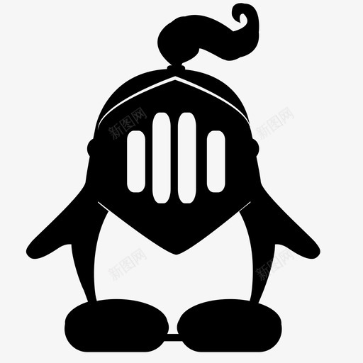 骑士企鹅战士雪图标svg_新图网 https://ixintu.com 企鹅 冰 冰冻 凉爽 北方 寒冷 战士 极地 雪 骑士企鹅
