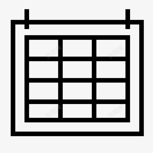 日历周计划图标svg_新图网 https://ixintu.com 周 年 日 日历 月 组织 计划 议程