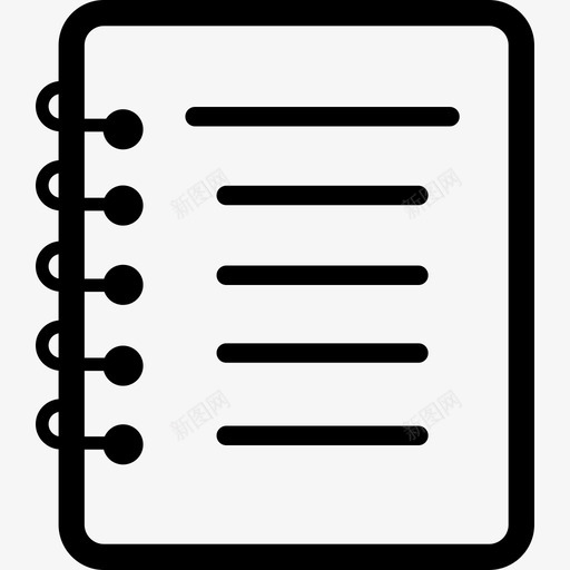 带线条的春季笔记本工具和用具金融和贸易图标svg_新图网 https://ixintu.com 工具和用具 带线条的春季笔记本 金融和贸易