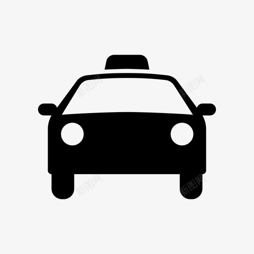 出租车公共交通小汽车图标svg_新图网 https://ixintu.com 公共交通 出租车 小汽车