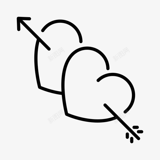 爱心在爱情人节图标svg_新图网 https://ixintu.com 丘比特 心和箭 心在爱 情人 情人节 情侣 浪漫 爱 箭