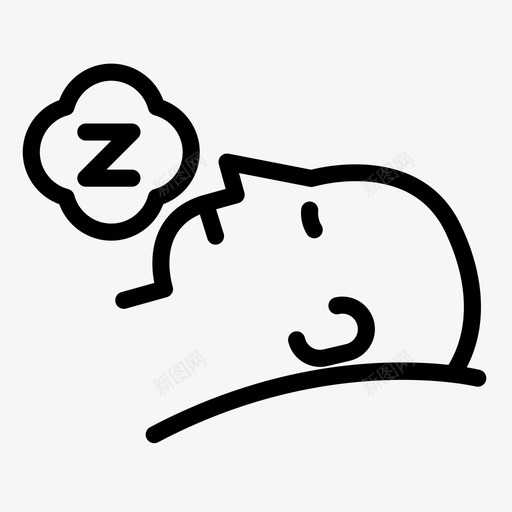 睡觉日常用品图标svg_新图网 https://ixintu.com 日常用品 睡觉