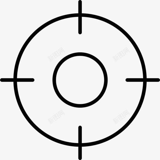 十字线瞄准范围图标svg_新图网 https://ixintu.com 十字线 十字线目标 目标 瞄准 范围