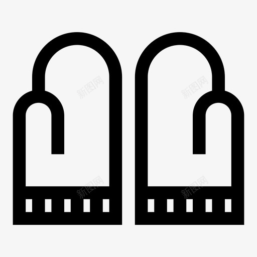 采购产品连指手套衣服保暖手套图标svg_新图网 https://ixintu.com 保暖手套 衣服 采购产品连指手套