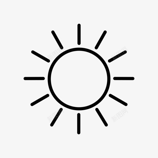 太阳温暖夏天图标svg_新图网 https://ixintu.com 亮度 光 夏天 天气 太阳 春天 气候 温暖 热 预报