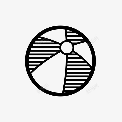 沙滩球乐趣游戏图标svg_新图网 https://ixintu.com 乐趣 充气 娱乐 沙滩球 游戏