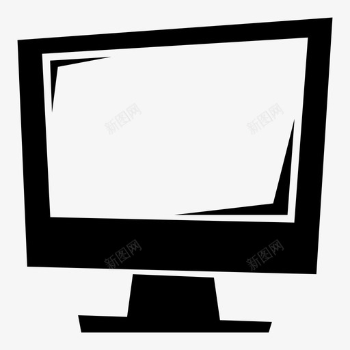显示器电视电视屏幕图标svg_新图网 https://ixintu.com lcd pc 卡通 显示器 电脑显示器 电视 电视屏幕 素描