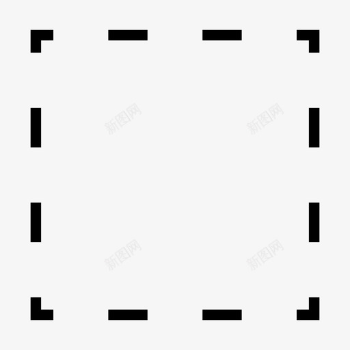 正方形点虚线图标svg_新图网 https://ixintu.com 正方形 点 虚线
