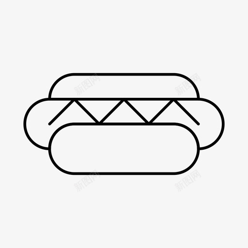 热狗面包吃图标svg_新图网 https://ixintu.com 吃 垃圾食品 热狗 面包 饭 香肠