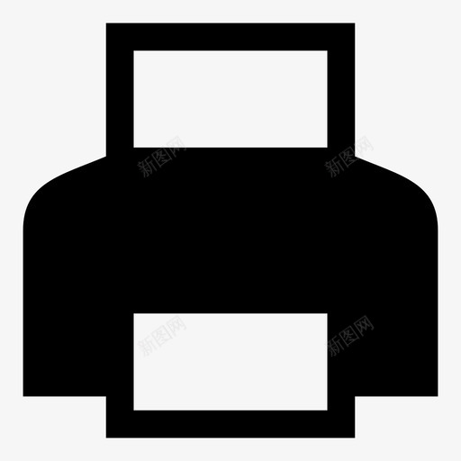 打印机纸张办公机器图标svg_新图网 https://ixintu.com 五金 传真 办公机器 印刷 墨水 打印机 纸张