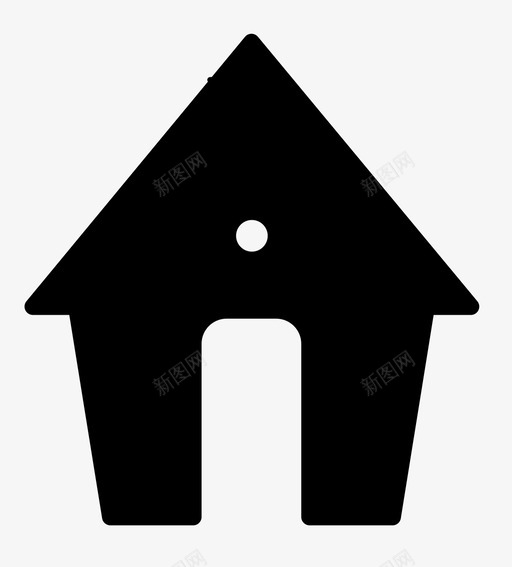 房子家庇护所图标svg_新图网 https://ixintu.com 家 庇护所 房子