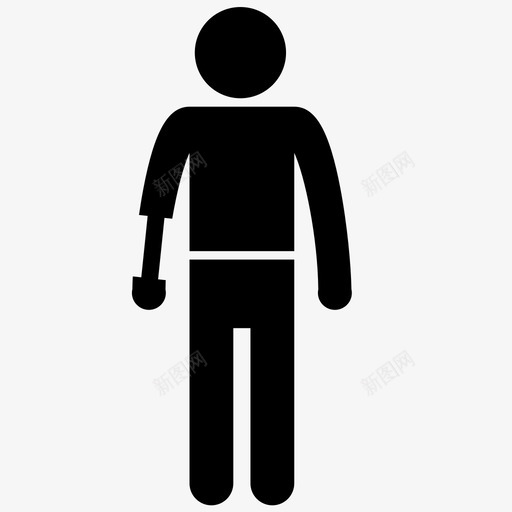 受伤假肢人图标svg_新图网 https://ixintu.com 人 体形 假肢 医疗状况 受伤 残疾人 疼痛