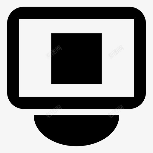 停止电视屏幕电视图标svg_新图网 https://ixintu.com 停止 停止视频 媒体 电影 电视 电视屏幕 监视器