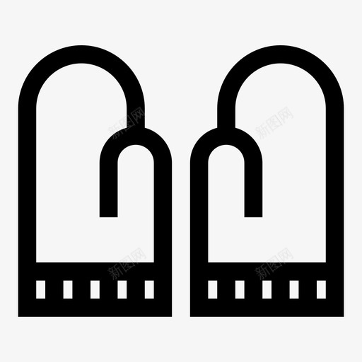 采购产品连指手套衣服保暖手套图标svg_新图网 https://ixintu.com 保暖手套 衣服 采购产品连指手套