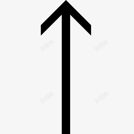 箭头顶部直线向上图标svg_新图网 https://ixintu.com 向上 标志性 直线 箭头顶部